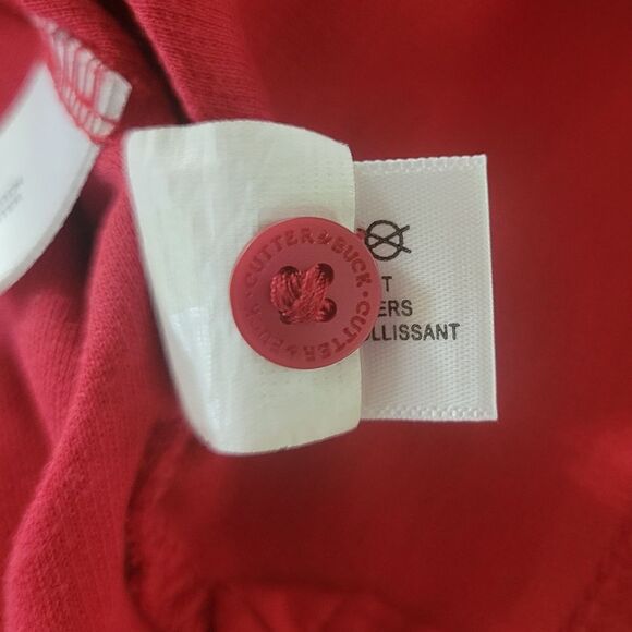 Cutter & Buck CB Drytec Solid Red Mens Short Sleeve Polo - Picture 11 of 14